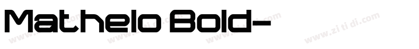 Mathelo Bold字体转换